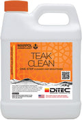 TEAK CLEAN - Environmentally Friendly Alternative To Phosphoric Acid or other Caustic Cleaners 1 Quart