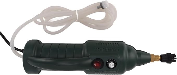 Handheld Steam Cleaner Highly Efficient Multipurpose Smart Operation Handheld Steam Cleaner with 3 Brush Heads for Kitchen (Military Green US Plug 220V)