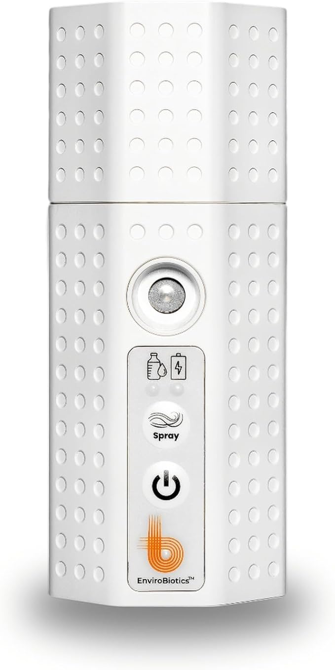 EnviroBiotics BioLogic Mini Probiotic Air &amp Surface Purifier Cordless Rechargeable Filter-Free Odor Support for Bedroom Office &amp Car Covers up to 300 Sq Ft Refill Lasts up to 3 Months
