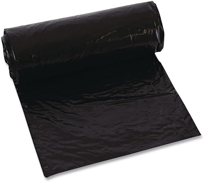 Trinity Plastics Low-Density Can Liners 56 gal 1.3 mil 43-inch x 47-inch Black 100/Carton (TRNML4347H)