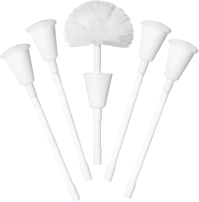 Don Aslett Johnny Mop | Set of 5 Toilet Brushes | 14 Handle to Easily Clean Toilet or Shower | Scratch Free Bowl Swab | Safe to Use with Your Favorite Toilet Bowl Cleaner