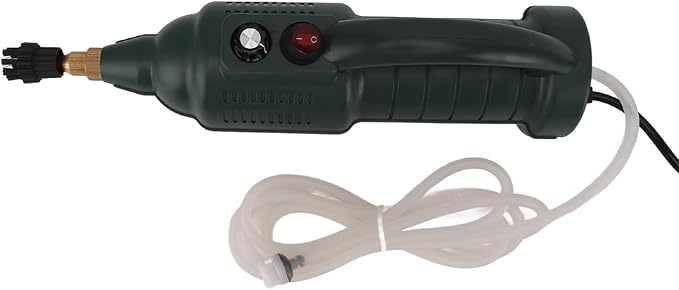 Steam Vacuum Cleaner Highly Efficient 3BAR Pressure Handheld Steam Vacuum Cleaner with 3 Brush Heads for Kitchen (Military Green US Plug 220V)