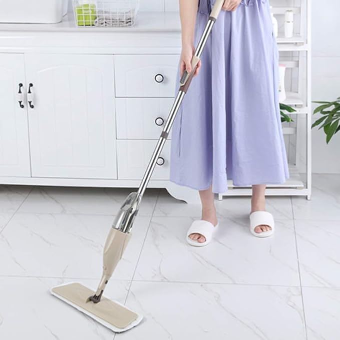 Spray Floor Mop with Reusable Microfiber Pads 360 Degree Handle for Home Kitchen Laminate Wood Ceramic Tiles Cleaning