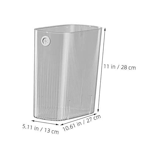 Angoily Transparent Trash Can No Touch Wastebasket for Kitchen Bathroom Office Easy Monitoring User Friendly Design Compact Garbage Container for Spaces