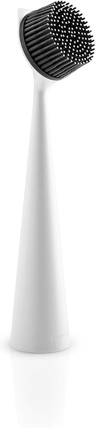 EVA SOLO | Dishbrush Silicone | Robust Washing-up Brush with a Practical &amp Effective Kitchen Scrubber Edge | Multipurpose Cleaning Brush | Danish Design Functionality &amp Quality | Marble Grey