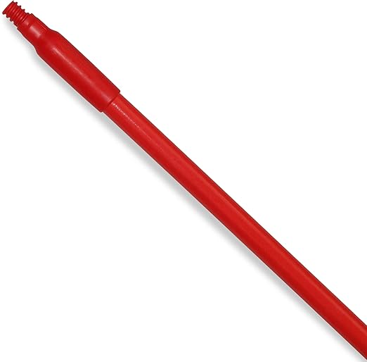SPARTA 41225EC05 Fiberglass Broom Handle Mop Handle Replacement Handle With Acme Threaded Tip For Commercial Cleaning 48 Inches Red
