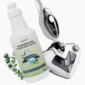 Steam &amp Go - The Housekeeper Steam Cleaner For Floors &amp Demineralized Water Bundle 10-in-1 Hard Floor Cleaner Machine &amp Grout Steam Cleaner with Floor Cleaning Solution 32 oz Eucalyptus