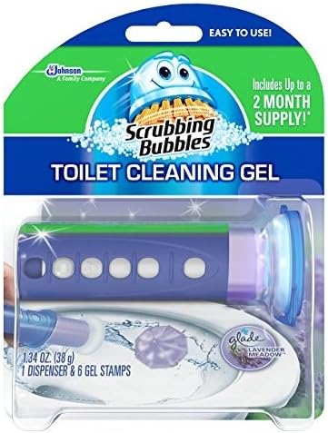 Scrubbing Bubbles Toilet Cleaning Gel Lavender Meadow and Rainshower Variety Pack 1.34 oz each (Bundle: 2 Items)