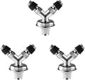 3 Way Drain Pipe For Washing Machine One-way Return Proof Drainage Strainer Stopper Insect Odor Proof Sink Sewer Joint Plug(Style C 3PCS)