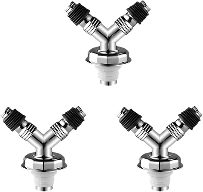 3 Way Drain Pipe For Washing Machine One-way Return Proof Drainage Strainer Stopper Insect Odor Proof Sink Sewer Joint Plug(Style C 3PCS)