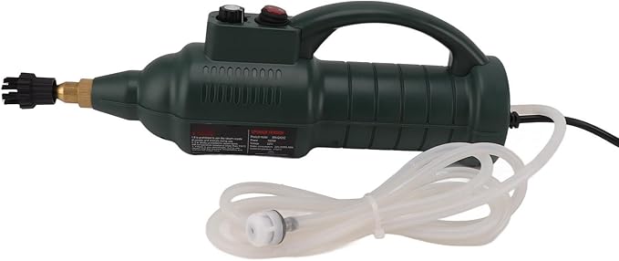 FOSA Handheld Steam Machine 2500W Pressurized Steam Cleaner with 3 Brush Heads 2 Nozzles Intelligent for Kitchen Furniture Sofa Remove Dirt (Military Green US