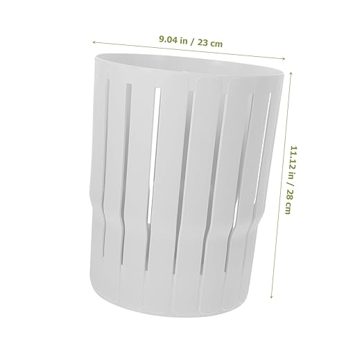 Gatuida Thickened Wastebasket Trash Can for Bedroom and Office Small Nordic Style Open Top Garbage Bin Lightweight White Household Trash Bucket for Living and Bathroom