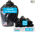 250 Count 40-45 Gallon Trash Bags Heavy Duty Black Bags Ideal for 39 40 42 45 Gallon