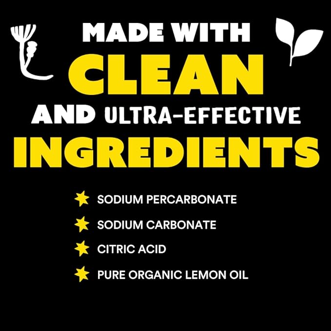 Molly's Suds Oxygen Whitener | Powerful Bleach Alternative Chlorine Free &amp Color Safe | Brightens Whites and Removes Stains (Pure Lemon Essential Oil - 158 oz)