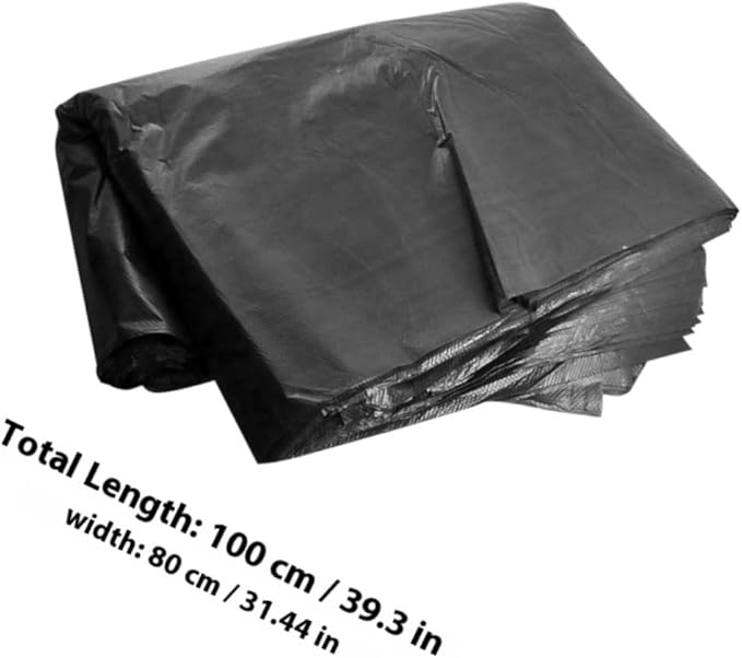 50pcs Extra Large Heavy Duty Garbage Bags for Trash Cans Commercial Contractor Bags Outdoor Gardening and Construction Waste Disposal