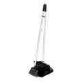 Carlisle FoodService Products Duo-Pan Upright Dust Pan and Broom Set with Adjustable Broom Head for Floor Cleaning Restaurants and Janitorial Use 36 x 11.8 x 41 Inches Black (Pack of 4)