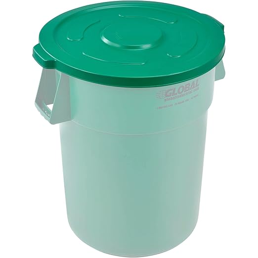 Global Industrial 55 Gallon Garbage Can Lid Green