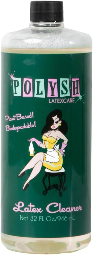 Latex Cleaner - 32 Fl Oz Bulk Size - Gentle Plant-Based Cleaner for Latex Clothing - 100% Safe for Latex and Rubber