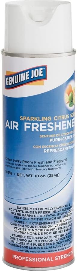 Genuine Joe GJO10356CT Janitorial Air Freshener Instant Fresh Deodorizer Citrus Scent (Pack of 12)