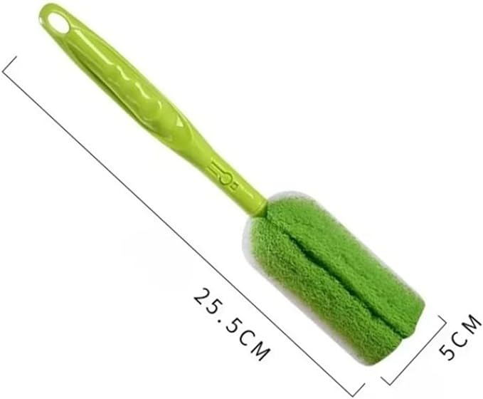 Water Cup Cleaning Brush Long Handle Sponge Washing Kitchen Baby Bottle(Blue)