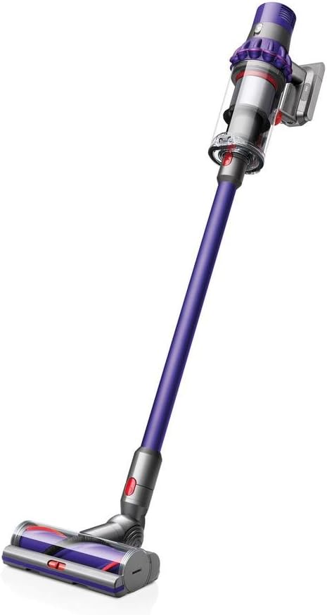 Dyson V10 Cordless Stick Vacuum Cleaner: 14 Cyclones Fade-Free Power Whole Machine Filtration Hygienic Bin Emptying Wall Mounted Up to 60 Min Runtime Purple