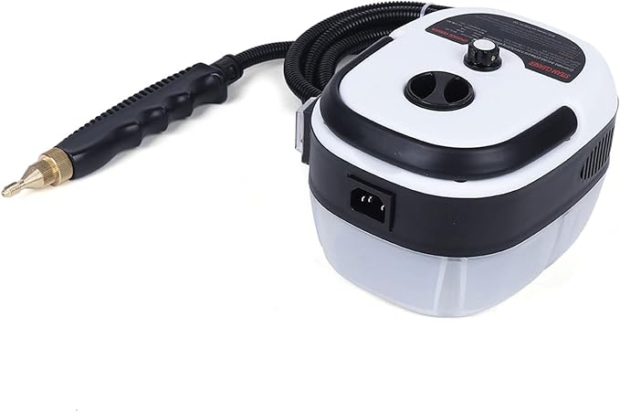 Handheld Steam Cleaner 2500W High Temperature Pressurized Steam Cleaning Machine Portable Steamer Cleaning with Brush Heads Max Temperature: 130℃/266℉ for KitchenBathroomFurniture（White）