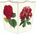 Marye-Kelley WB341-Red Floral Botanical Wastepaper Basket