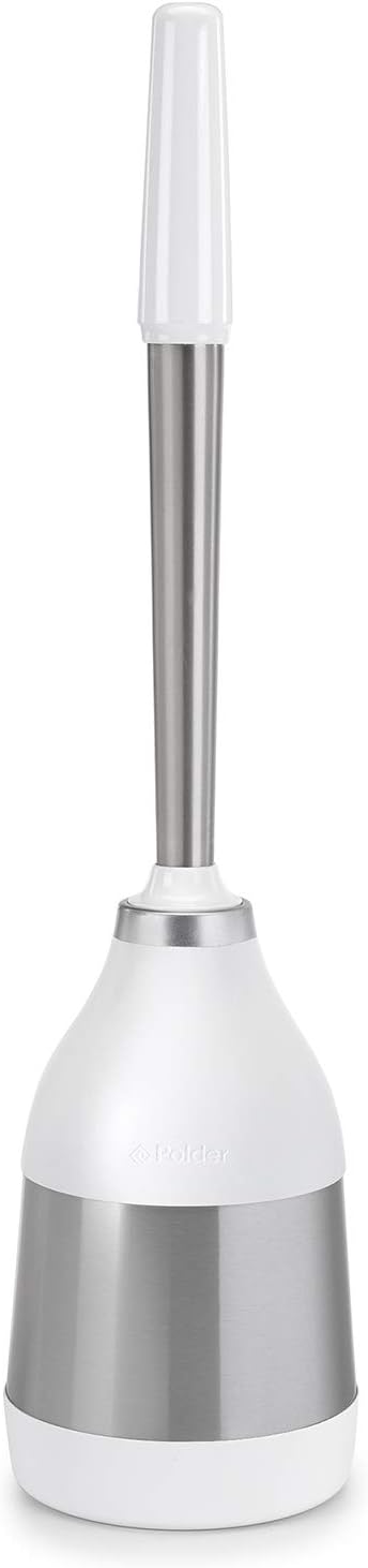 Polder Belle Design Toilet Brush Caddy with Optimized Brush Head for Hard-to-Reach Places