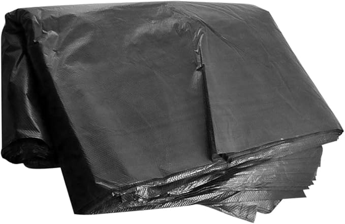 50pcs Large Garbage Bags Heavy Duty Contractor Trash Bags 80x100cm Black Commercial Kitchen Trash Can Liners for Outdoor Gardening and Property Maintenance