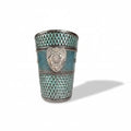 Urbalabs Police Officer Back The Blue Thatch Bathroom Trash Can Office Western Waste Basket Family Faith Cross Buckle Country Wastebasket Office Wire Garbage Can Cowboy Gun Decor Bathroom Decor