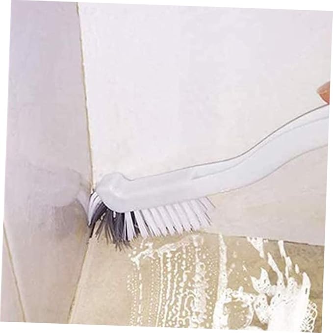 8pcs Bathtub Deep Cleaning Brush Double Corner Brush Grout Cleaner for Cleaning of Sinks Tiles and Hard Reach Areas Flexible Bristles for