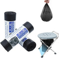8 Gallon Portable Toilet Bags Thick Black Trash Bags for Camping Toilet Bedside Commode &amp Small Trash Can Heavy Duty Bucket Toilet Liners 3 Rolls 60 Count