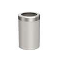 Gatco Small Bathroom Trash Can with Lid Round 3 Gallon Stainless Steel Wastebasket Under Sink Matte Pearl and Satin Nickel for Bathroom Bedroom Office (1931SN)