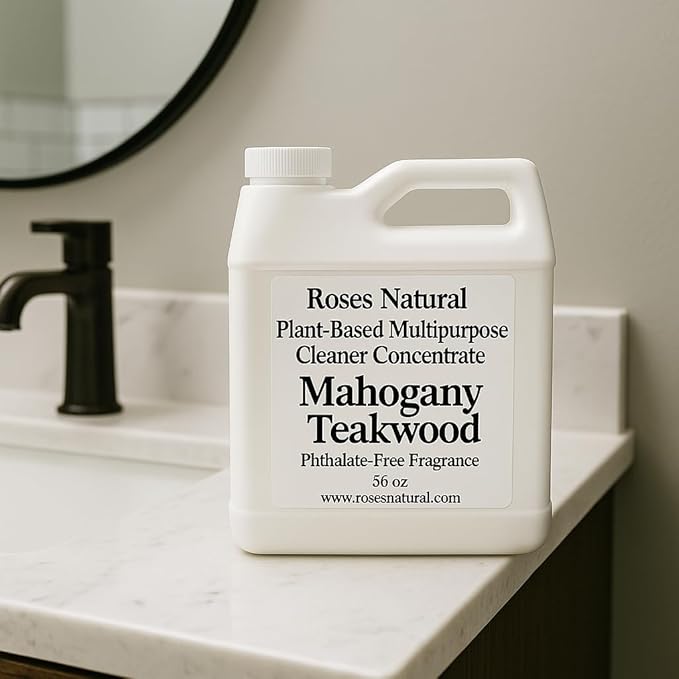 Mahogany Teakwood Multipurpose Cleaner Concentrate 36 oz | Plant-Based Non-Toxic Biodegradable | Rich Woodsy Home Fragrance
