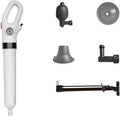 Declogger Toilet Drain Cleaner High Pressure Air Plunger with 3 Nozzles for Sink Bathtubs Pipe Clogs