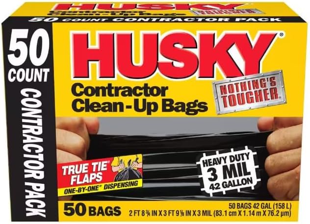 42-Gallon Contractor Clean-Up Trash Bags (100 Count) Plus Free MagikoSFI Custom Shopping Tote Bag