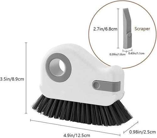 2 in 1 Groove Cleaning Brush - Window Track Cleaner &amp Hard Bristle Grout Brush Tool(1 pcs Gray)