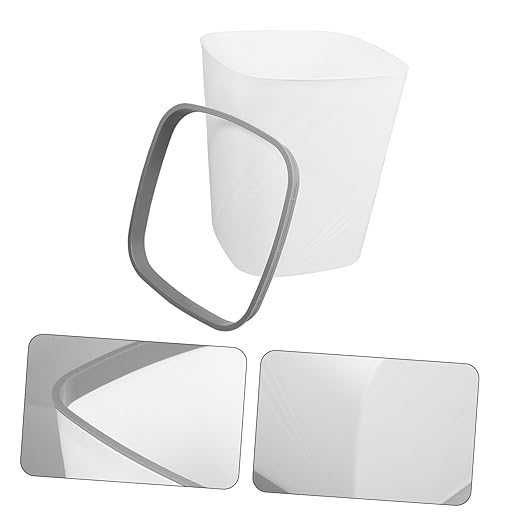 Large Capacity White Plastic Trash Can Open Top Wastebasket for Home Office Kitchen Bathroom Bedroom and Easy to Clean Garbage Container