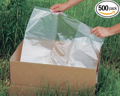 15 x 9 x 23 Environmentally Friendly Low Density Gusseted Poly Liner - Clear (1 mil)