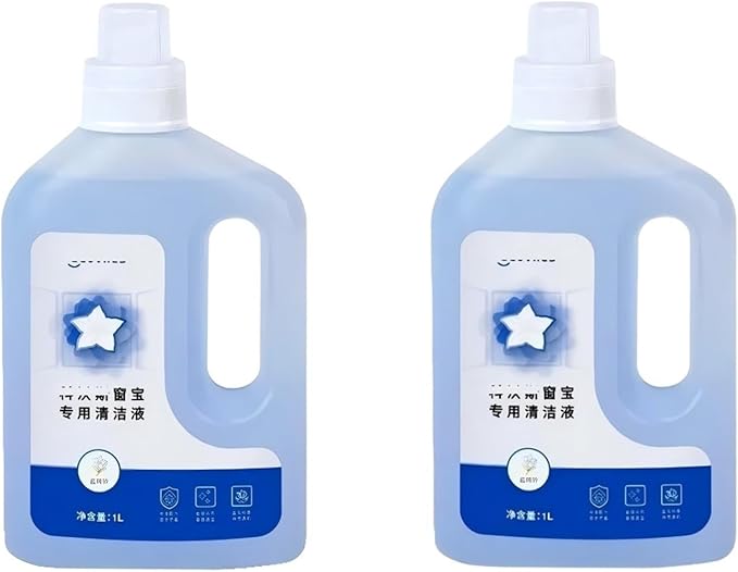 1L Window Cleaner (Compatible with Ecovacs WINBOT Series W2/W2 PRO/W2S PRO/W1 PRO/W1S PRO/W1S/W960/W920/880) Window Glass Cleaning Solution(2pcs)
