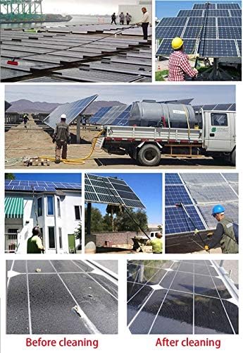 Glass Cleaning Brush Home Water Fed Telescopic Pole Kit Solar Panel Brush Rotating for Photovoltaic PanelWater Fed Pole Kit L Outdoor Window Cleaner Window Glass Photovoltaic Solar Panel Cl