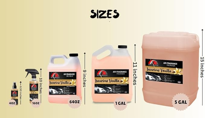 Air Freshener Luxurious Vanilla and Odor Eliminator Premium Smell Fragrance Premium Smell and Odor Eliminator Half Gallon (64 oz)