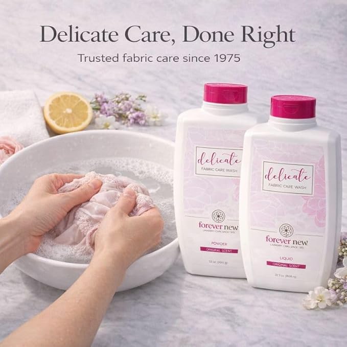 FOREVER NEW Granular Detergent Powder - Delicate Laundry Care Wash - Original Scented 64 oz. (32 oz. 2 Pack)