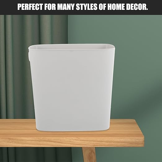 Zerodeko 2pcs Plastic Trash Can Wastebasket 8l Lock Lid Kitchen Rubbish Bin for Home Office Bathroom Storage Container