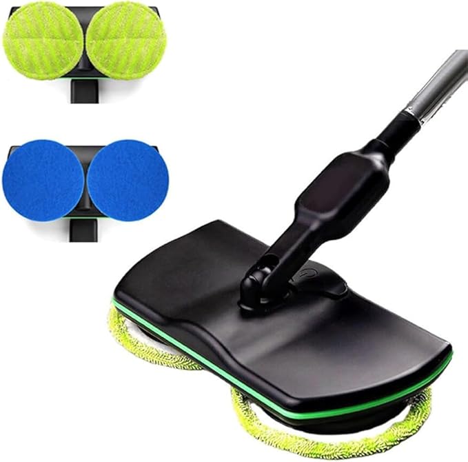 Cordless Electric MopFloor Scrubber and Polisher MachineSpinning Cleaner VacuumElectric Mops for Floor CleaningFloor Buffer Polisher for Home with Replacement Pad