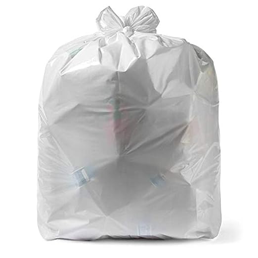 Ultrasac 13 Gallon 0.6 MIL White Tall Kitchen Garbage Bags with Flap Tie - 24 x 28 - Pack of 100 - for Home Kitchen Office Commercial &amp Industrial