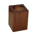 Trash Bin Square Waste Basket Minimalist Rustic Household Garbage Container Garbage Can for Bedroom Living Room Office Walnut Color
