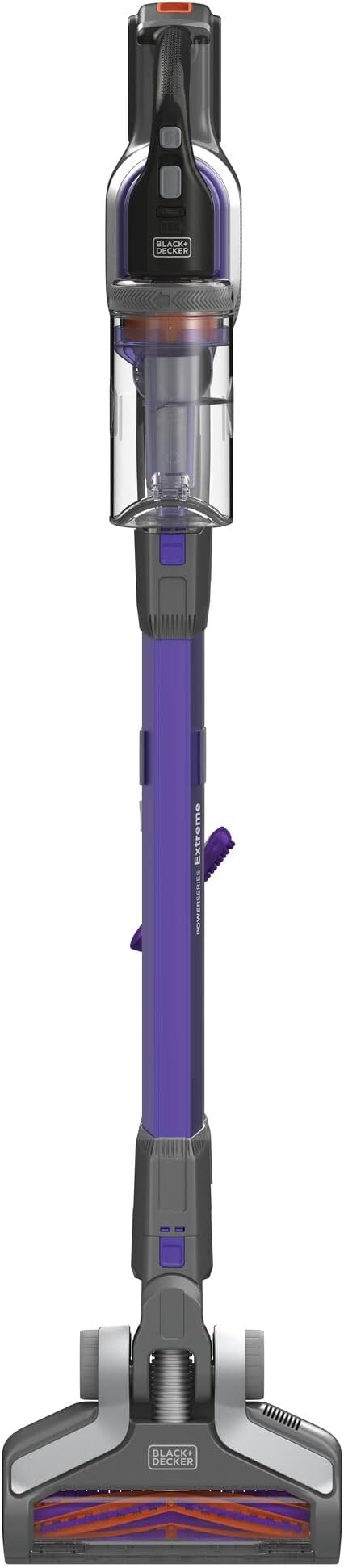 BLACK+DECKER Pet Hair Vacuum Cordless Vacuum Cleaner Pet Hair Up to 55 Minutes of Runtime Interchangeable Floorhead Maximum Suction Multi-Surface Light Weight Powerseries Extreme (BSV2020P)