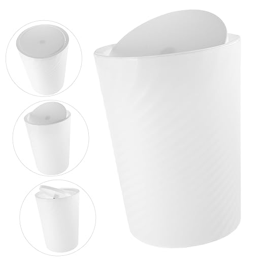 PRETYZOOM Trash Can with Lid Bathroom Wastebasket for Home and Office Sturdy Garbage Container Easy to Clean for Bathroom Kitchen and Bedroom Use
