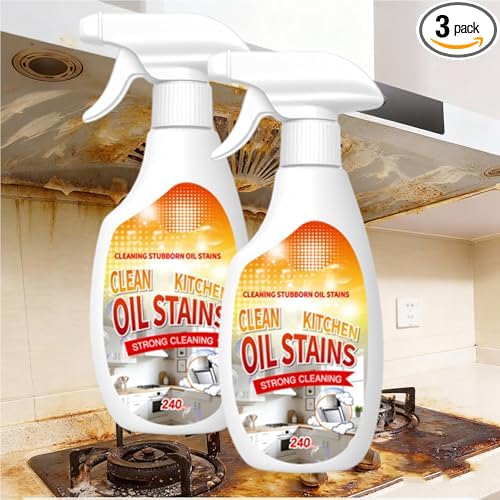 FIELL Heavy-Duty Kitchen Degreaser Foam Cleaner Clean Kitchens Up Kitchen Oil Stains Heavy Oil Stain Cleaner Kitchens Degreaser Clean Heavy Duty Multi Functiona Foam Cleaning Spray (2PC)